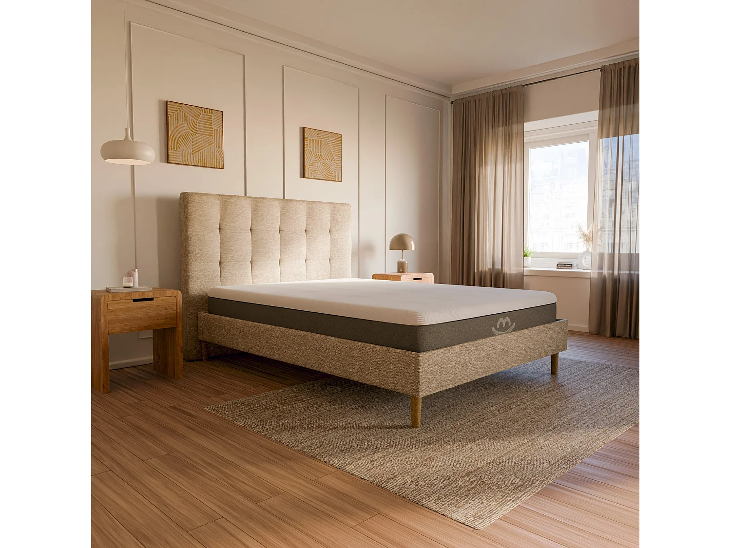 Pack lit et matelas latex 140x190 épais 25cm