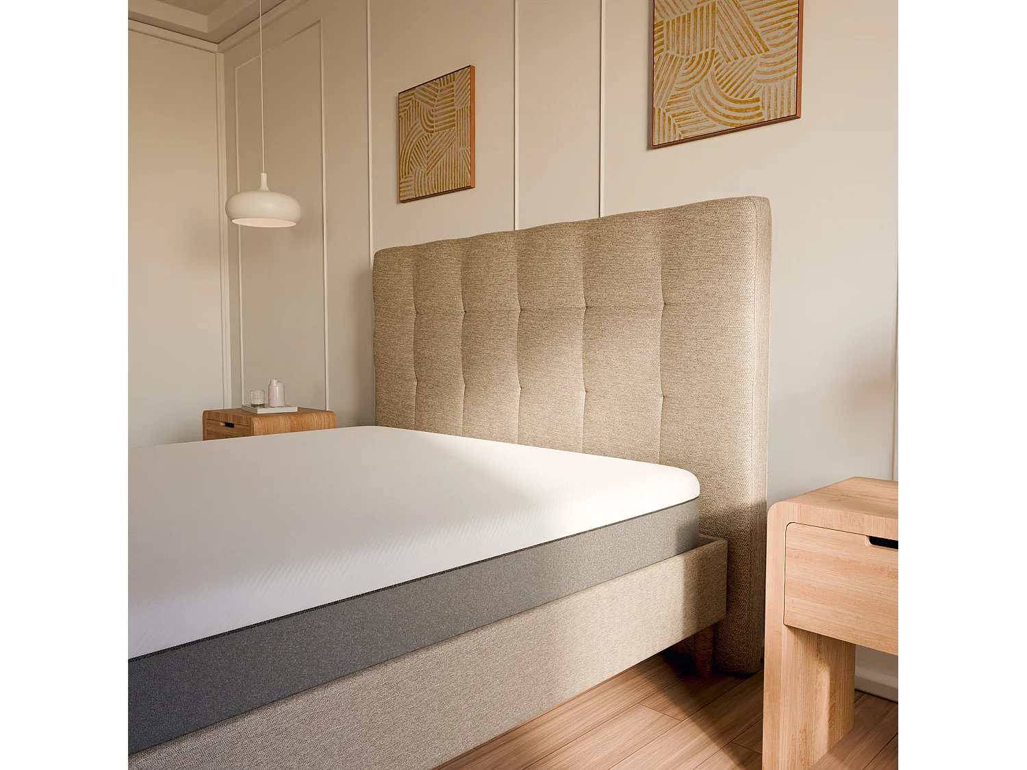 Pack lit et matelas latex 140x190 épais 25cm