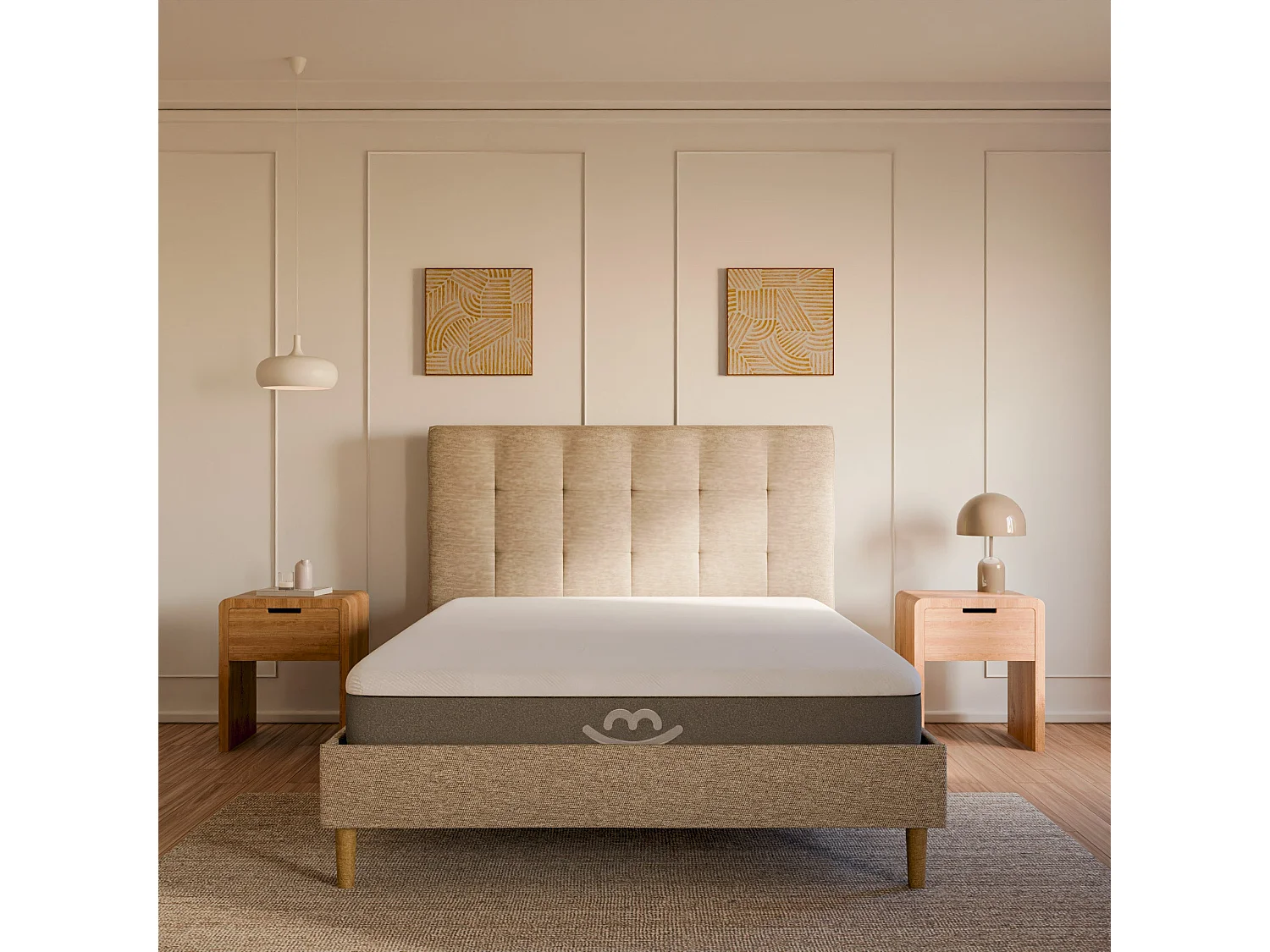Pack lit et matelas latex 140x190 épais 25cm