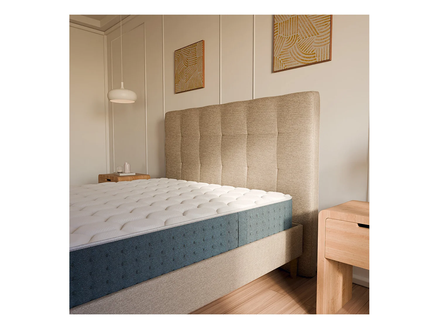 Pack lit et matelas hybride 80x200 épais 26cm