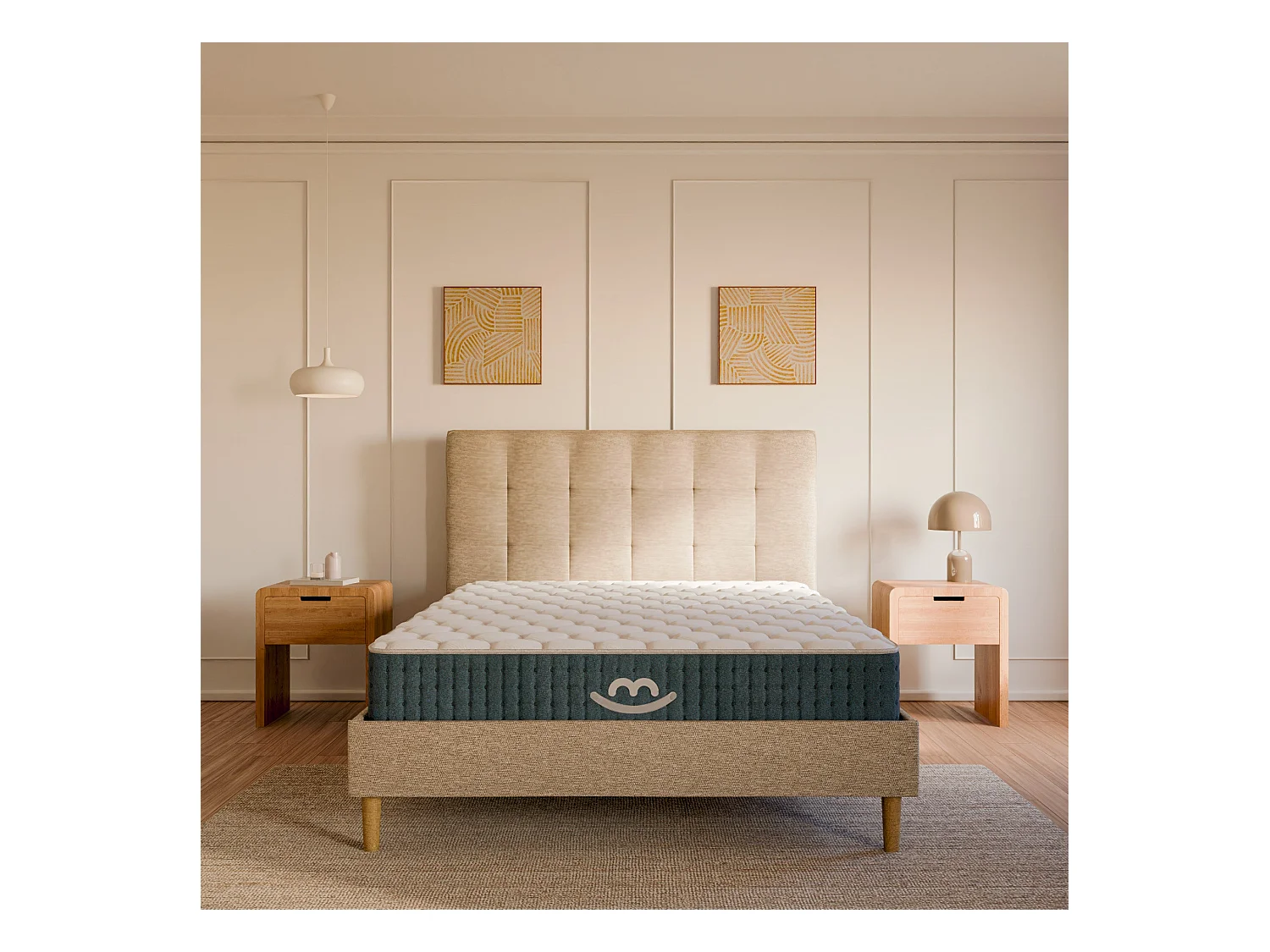 Pack lit et matelas hybride 80x200 épais 26cm