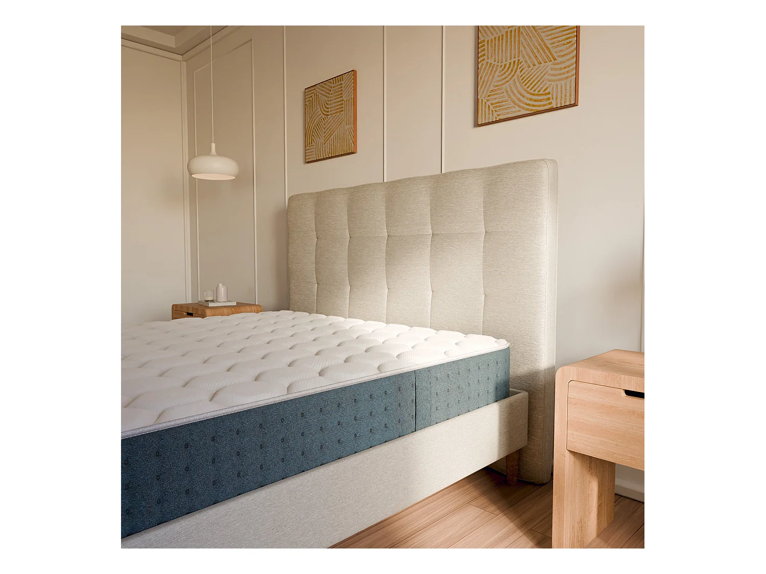 Pack lit et matelas hybride 80x200 épais 26cm