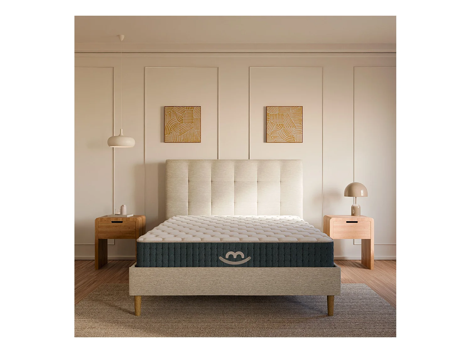 Pack lit et matelas hybride 80x200 épais 26cm