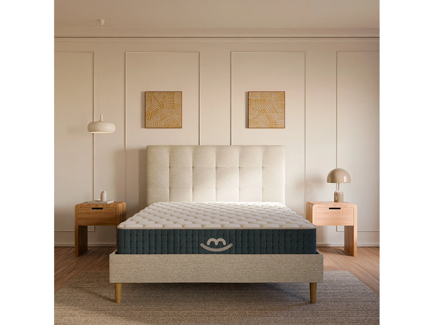 Pack lit et matelas hybride 80x200 épais 26cm