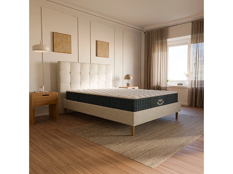 Pack lit et matelas hybride 80x200 épais 26cm