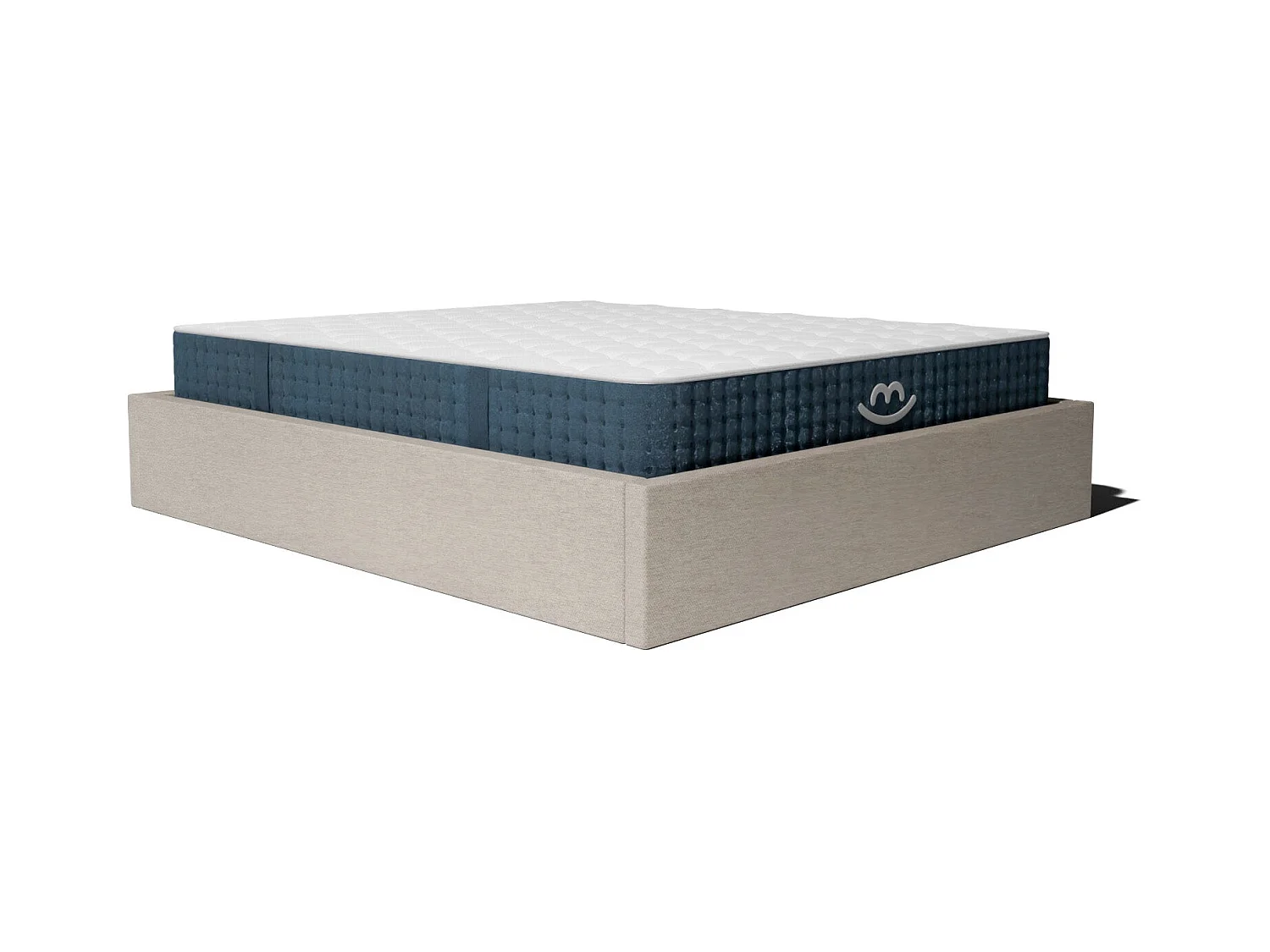 Pack lit coffre et matelas hybride 160x200 épais 26cm