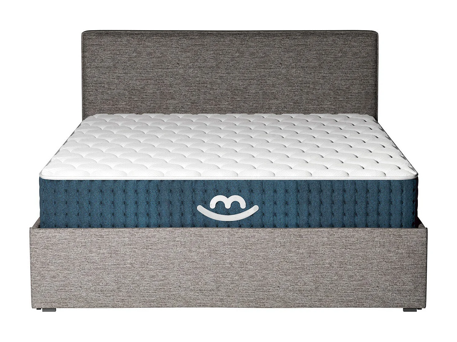 Pack lit coffre et matelas hybride 180x200 épais 26cm