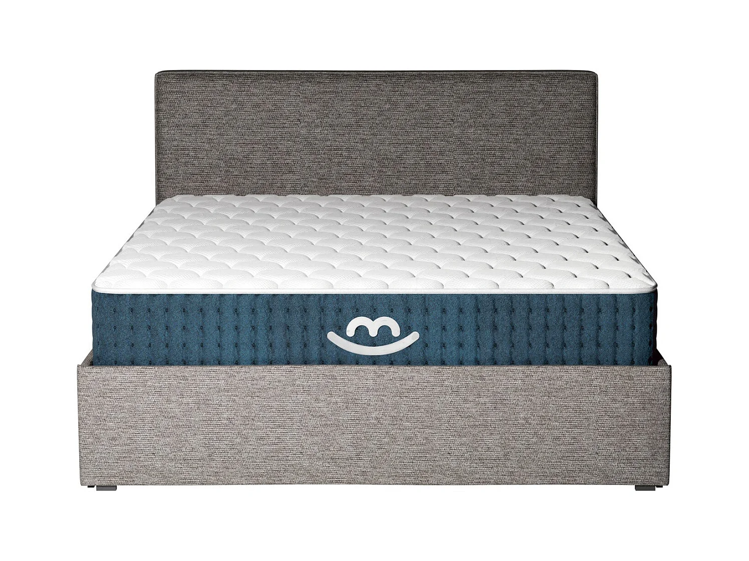 Pack lit coffre et matelas hybride 160x200 épais 26cm