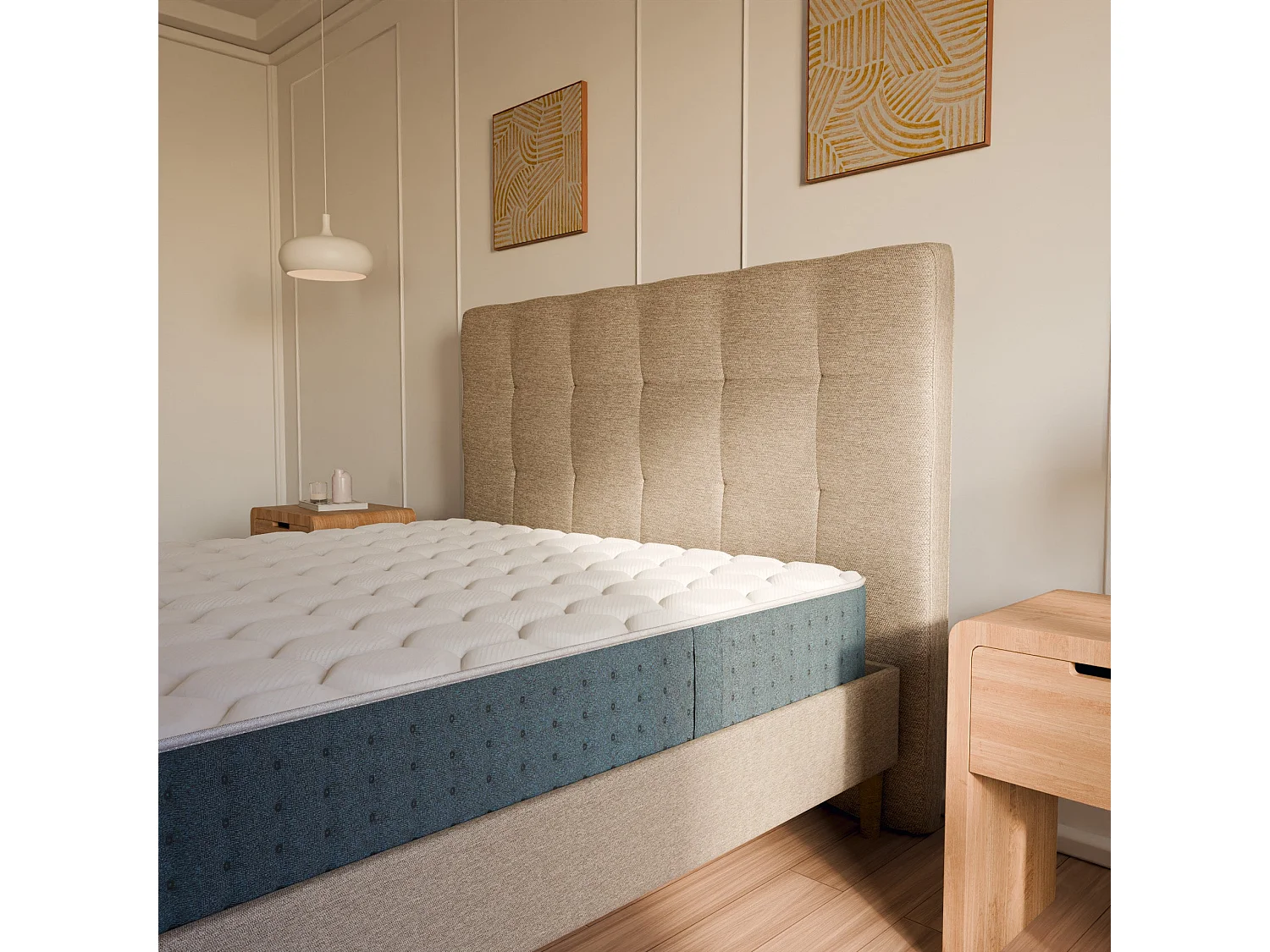 Pack sommier à latte et matelas hybride 180x200 épais 26cm