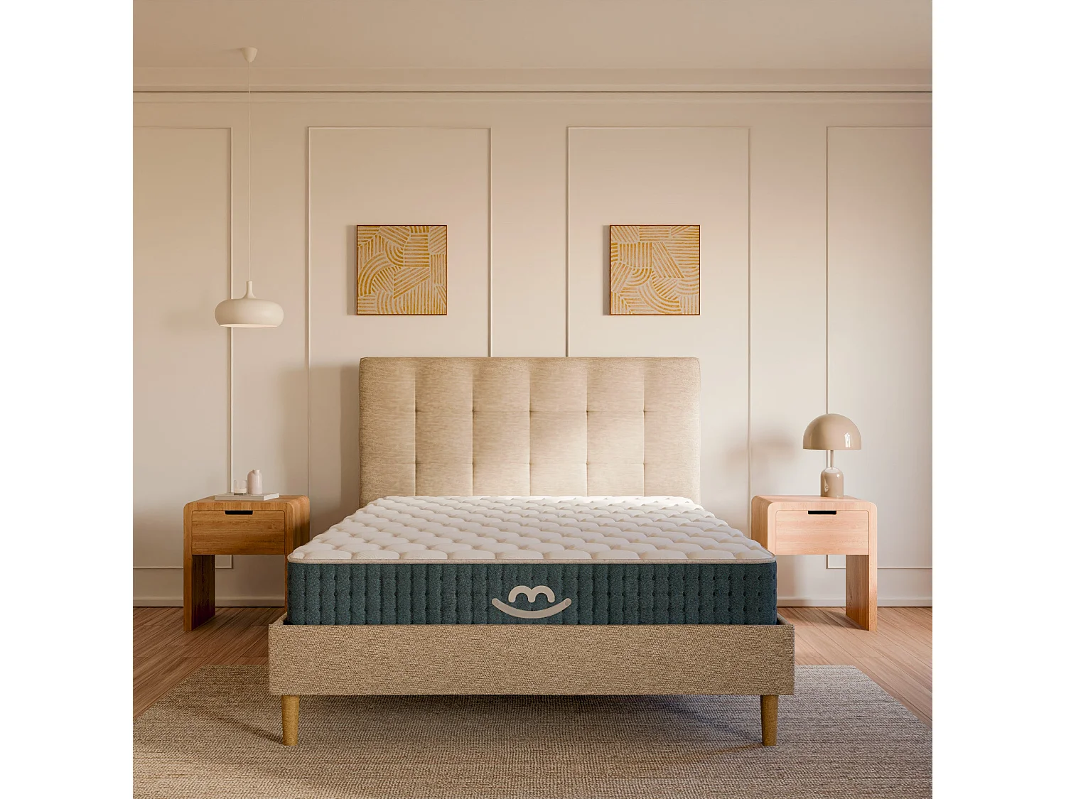 Pack sommier à latte et matelas hybride 180x200 épais 26cm