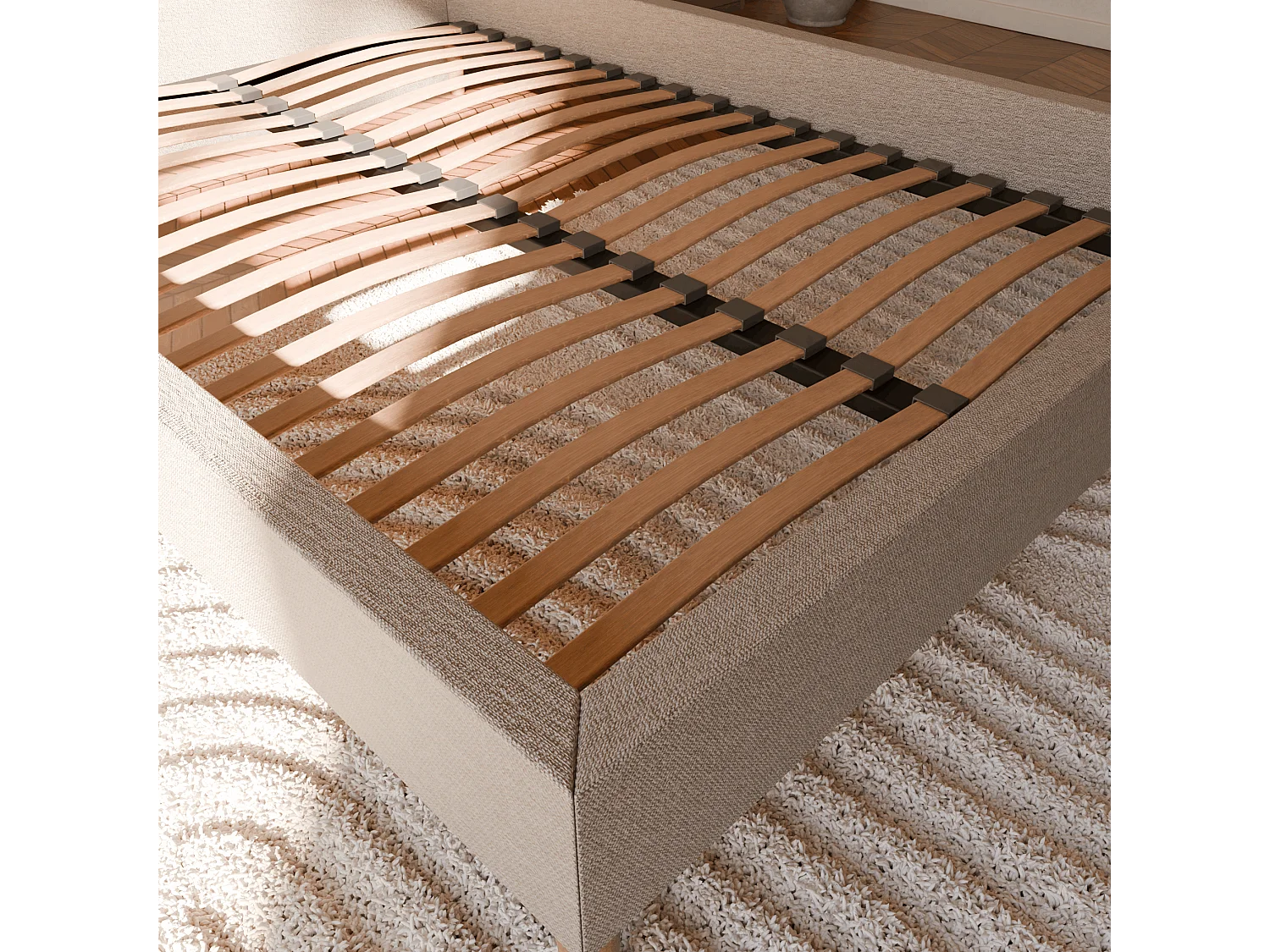 Pack sommier à latte et matelas hybride 180x200 épais 26cm