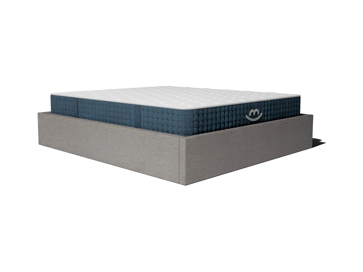 Pack lit coffre et matelas hybride 140x190 épais 26cm