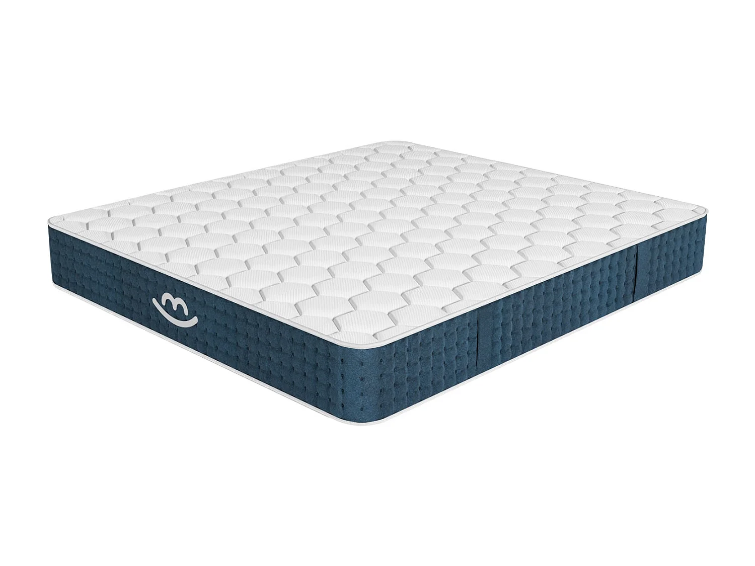 Pack lit coffre et matelas hybride 140x190 épais 26cm