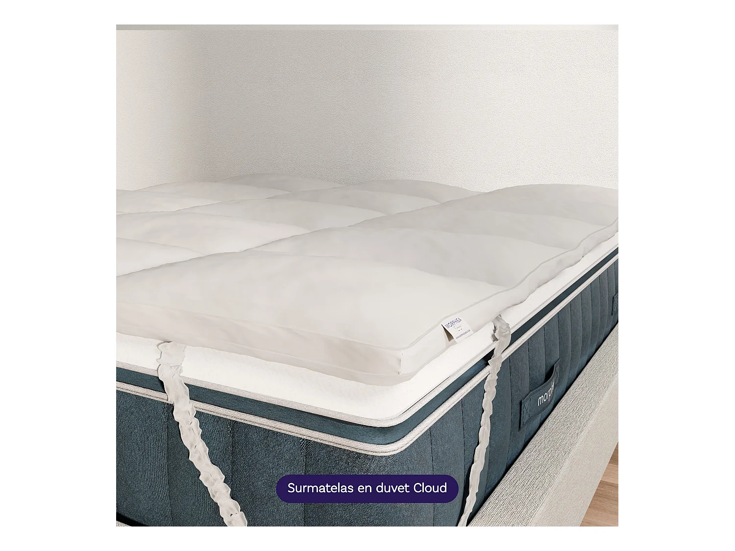 Matelas mémoire de forme et surmatelas 90x190 épais 30cm