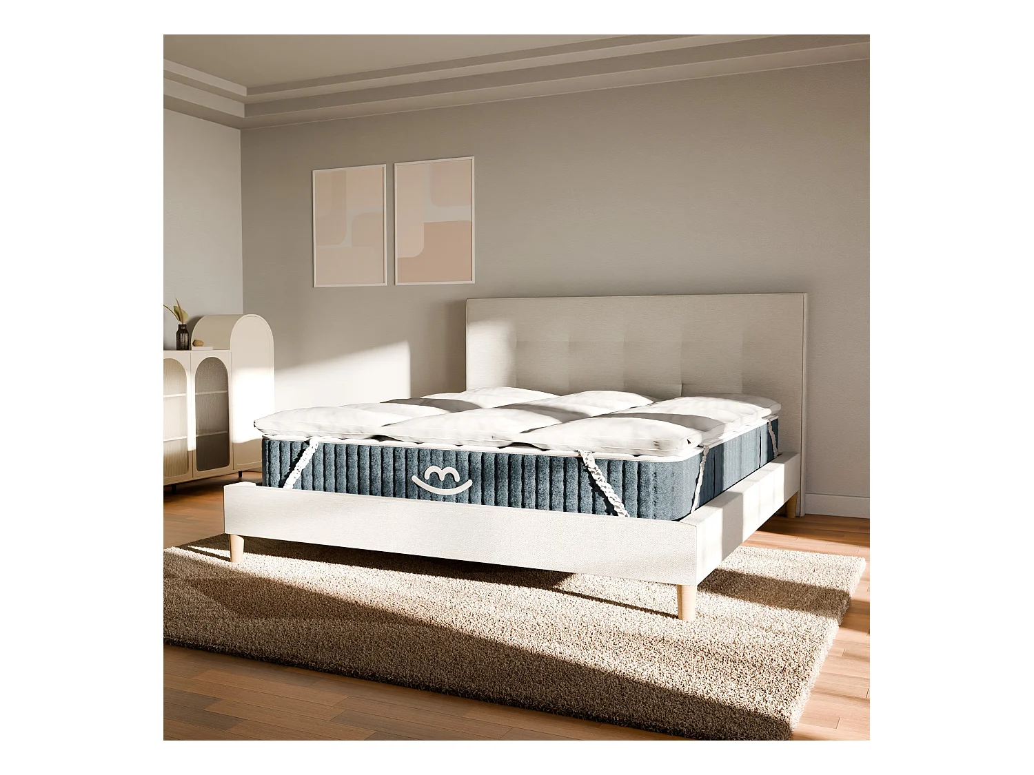Matelas mémoire de forme et surmatelas 90x190 épais 25cm