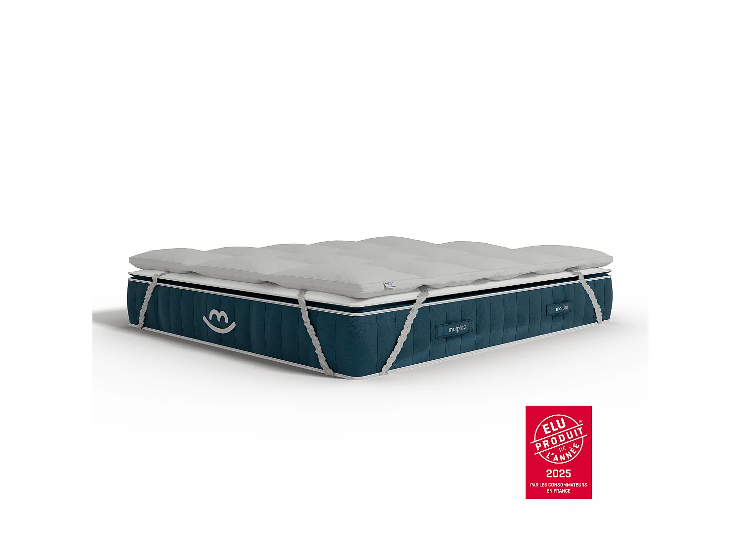 Matelas mémoire de forme et surmatelas 200x200 épais 30cm