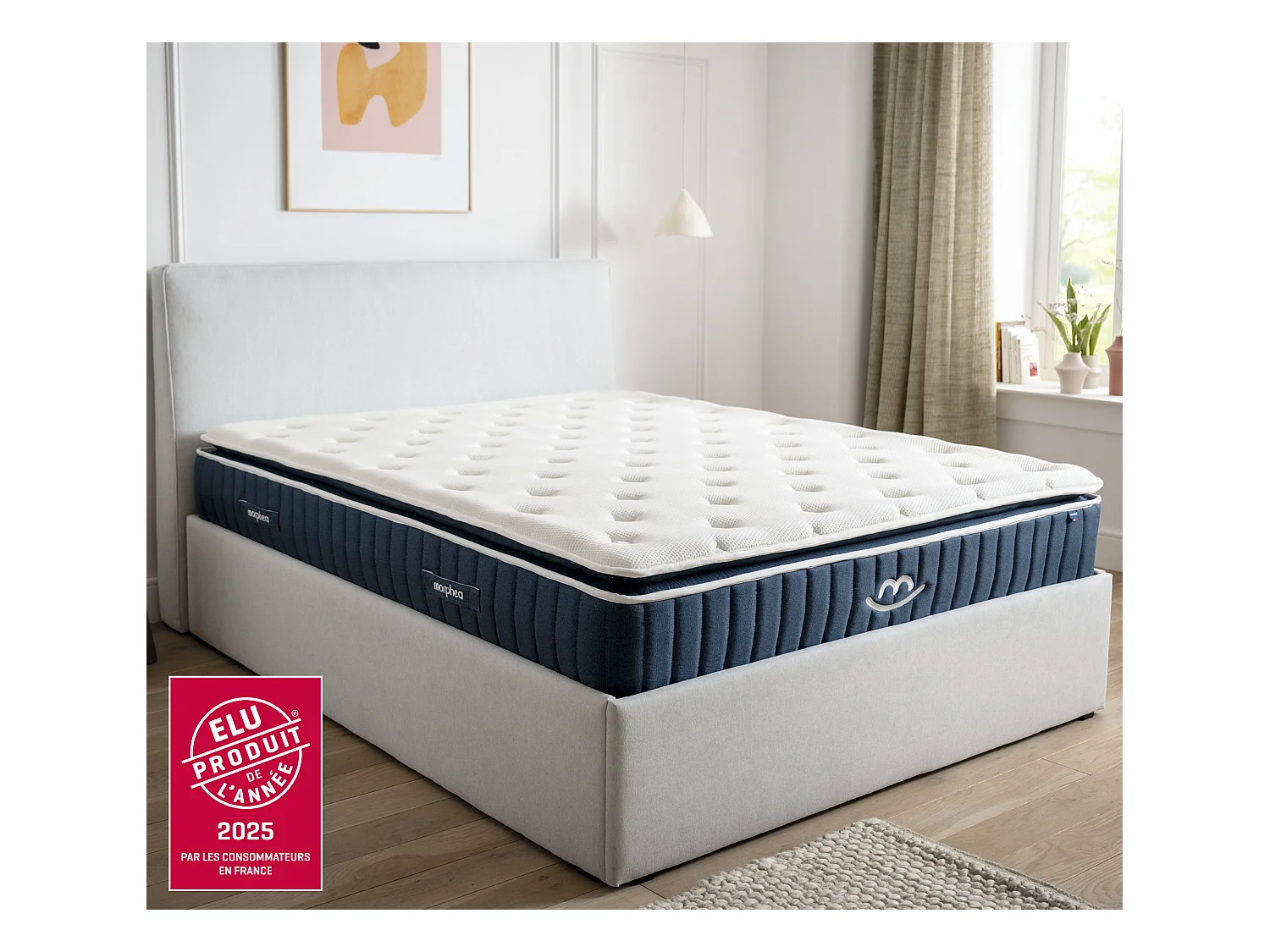 Matelas luxe hybride mémoire de forme 90x190 épais 30cm