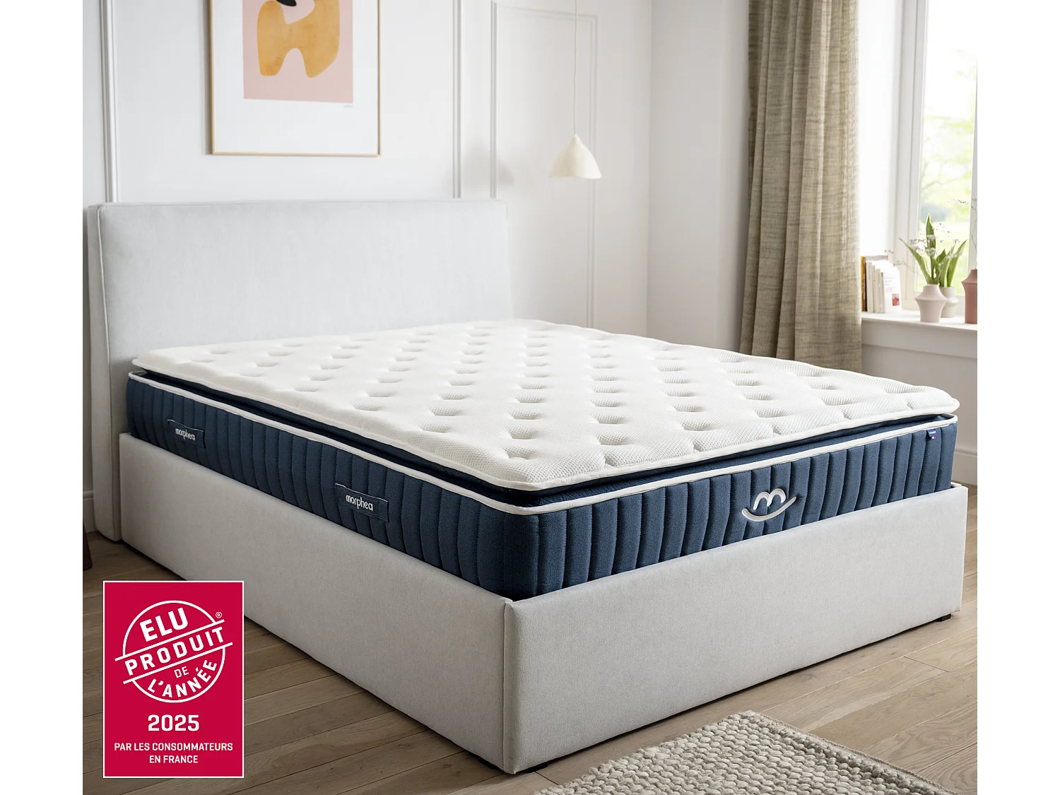 Matelas luxe hybride mémoire de forme 90x190 épais 30cm