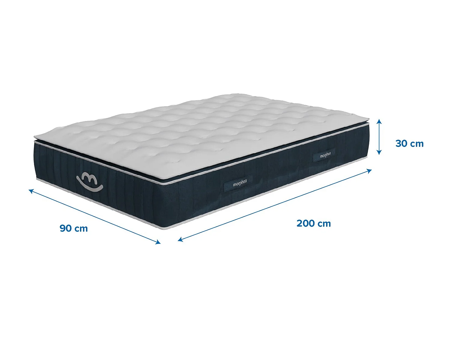 Matelas luxe hybride mémoire de forme 90x200 épais 30cm