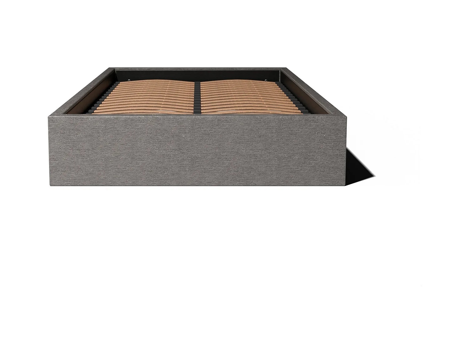 Lit coffre et tissu chiné blanc 180x200 cm