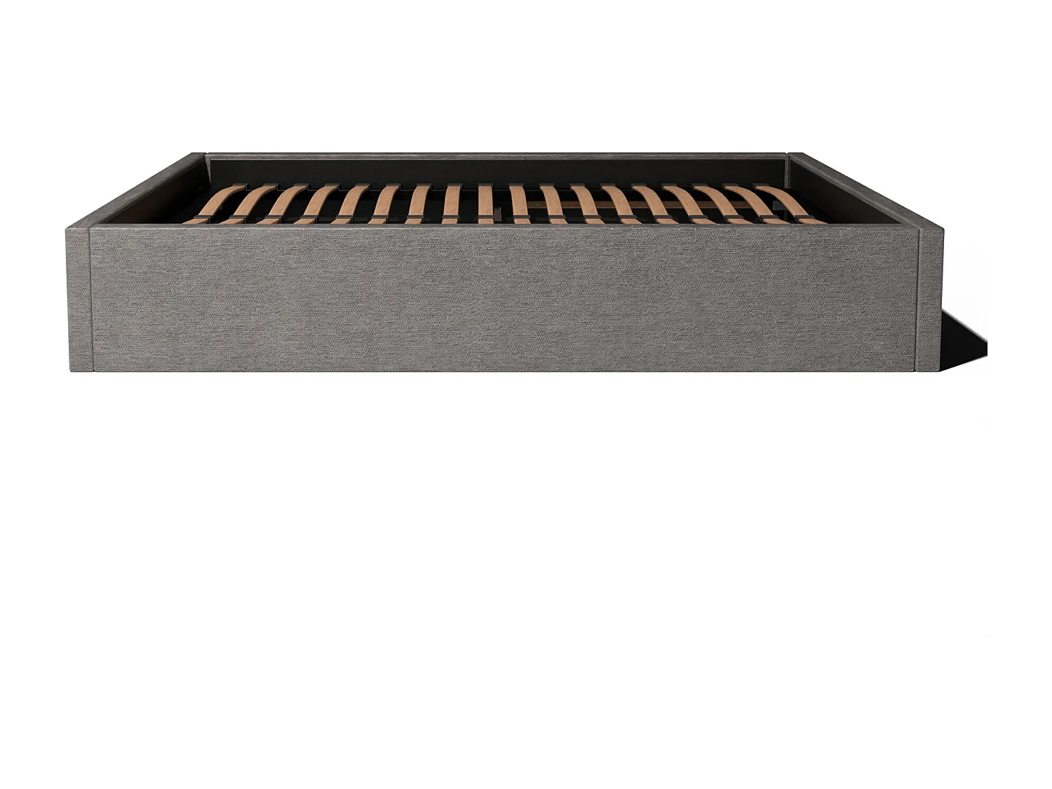 Lit coffre et tissu chiné blanc 180x200 cm