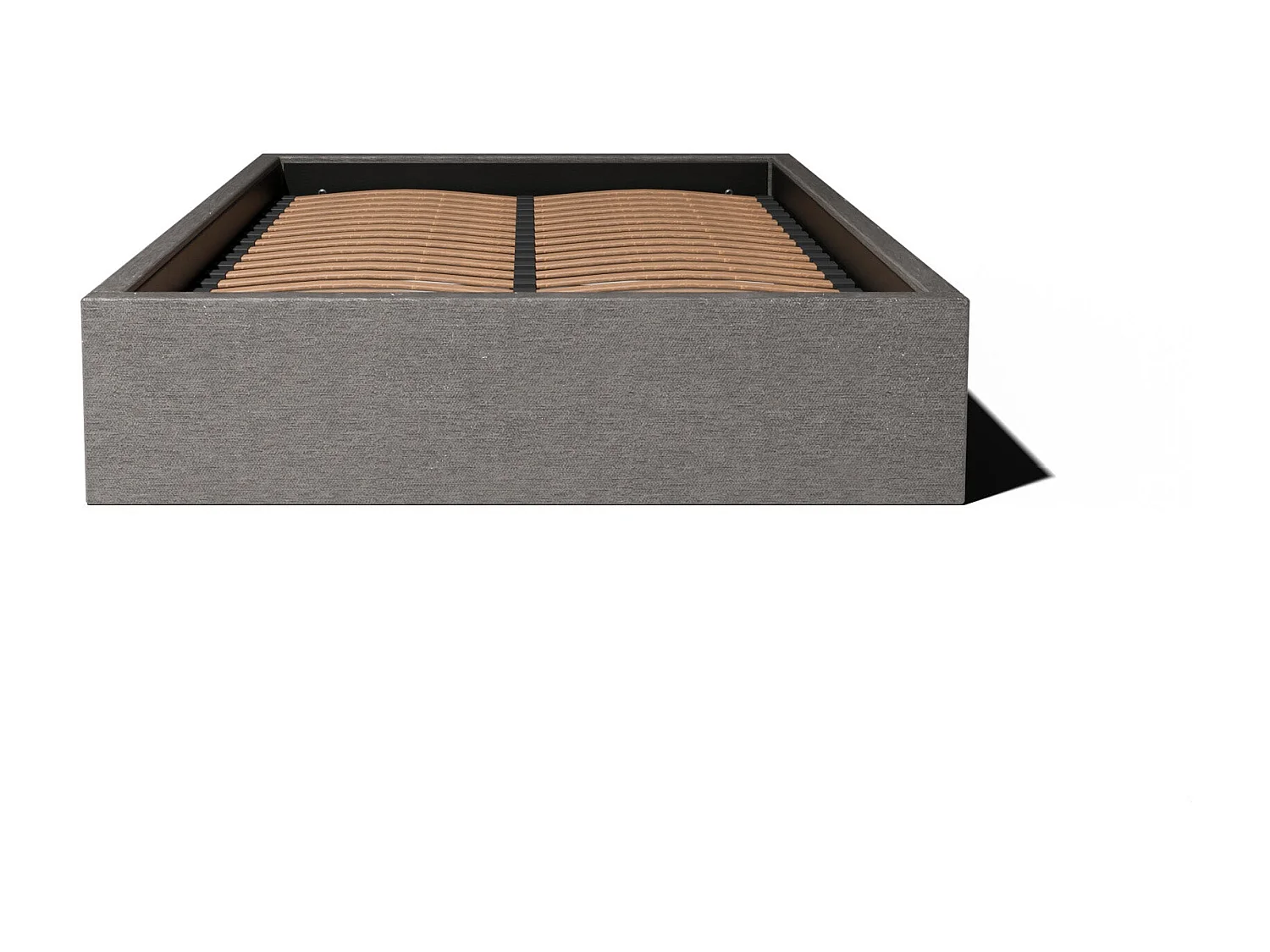 Lit coffre et tissu chiné blanc 160x200 cm