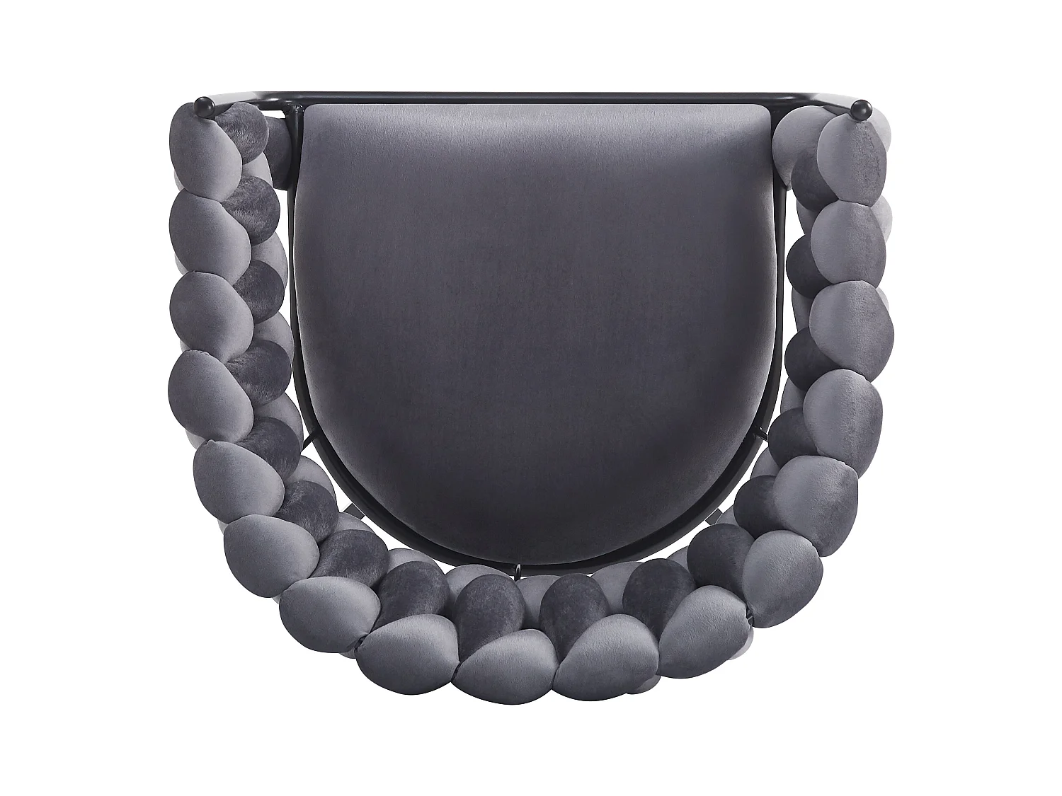 Juego de 2 sillas de terciopelo gris con patas de metal en forma de garra negra