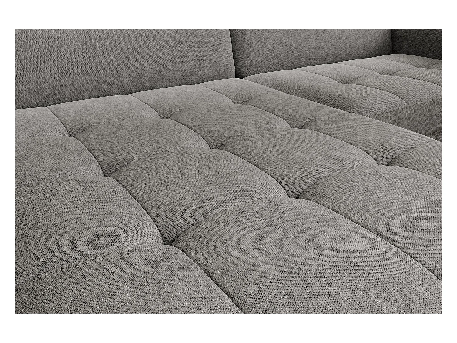 Petit canapé d’angle convertible tissu Kunder-Gris-angle gauche