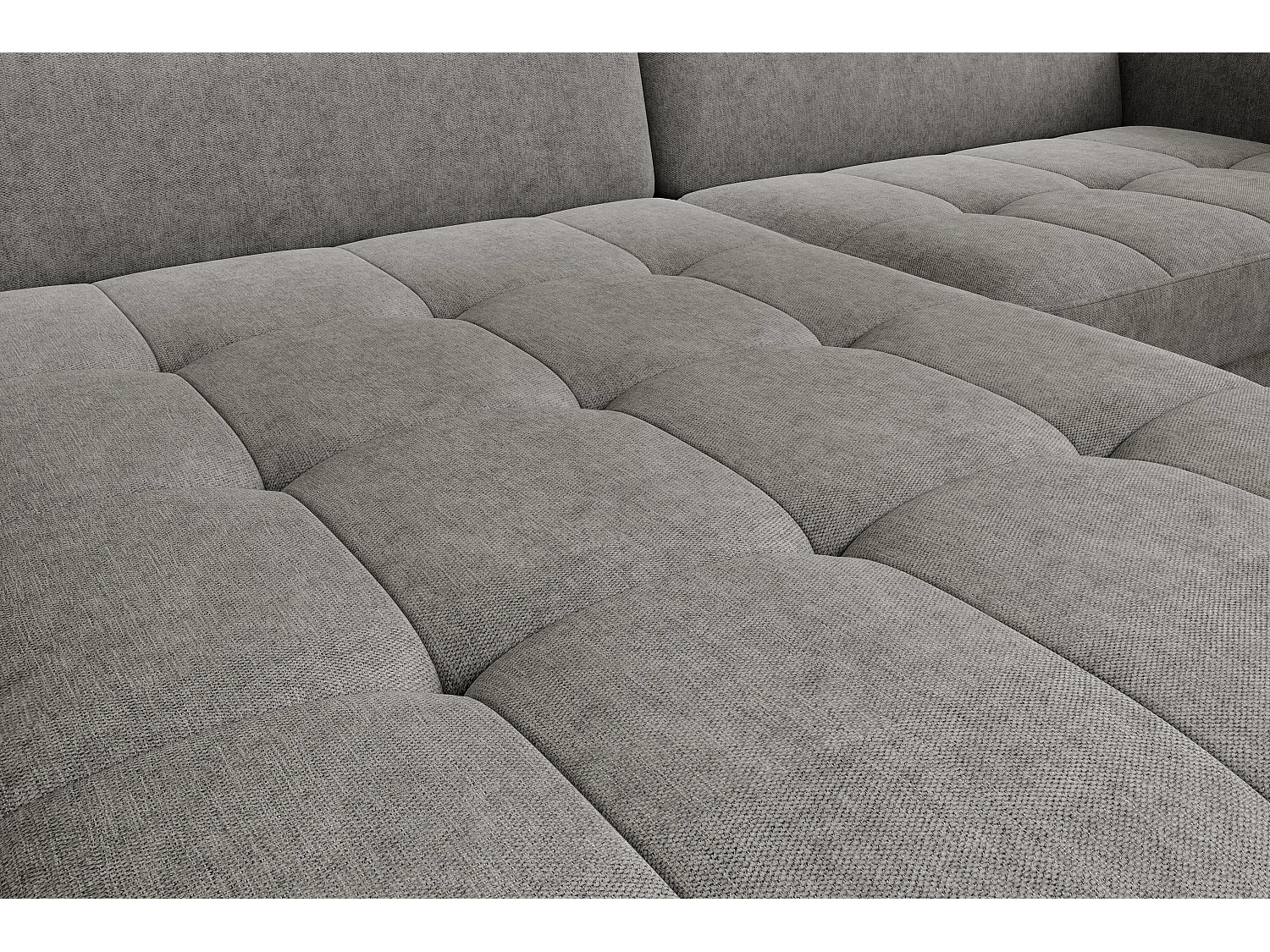 Petit canapé d’angle convertible tissu Kunder-Gris-angle gauche