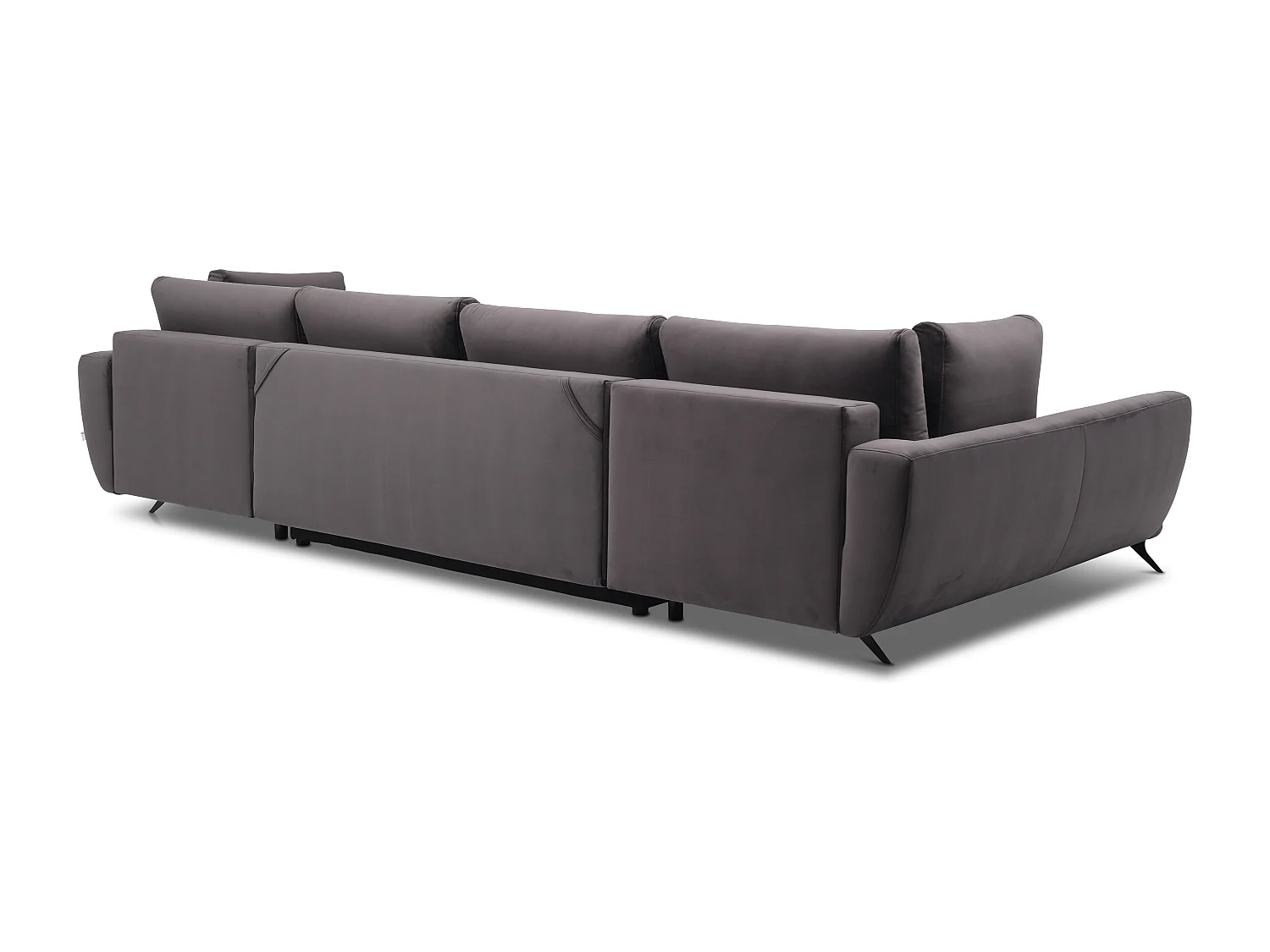 Canapé panoramique LARGOS – Tissu-Gris clair chiné