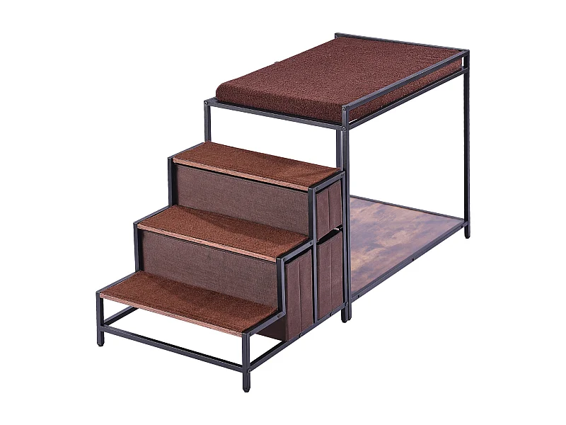 Łóżko Stosunkowe SucceBuy  dla Zwierząt Domowych, Ostrówka Okienna dla Psia/Kociego, Schody i Magazyn dla Zwierząt Średniej Wagi