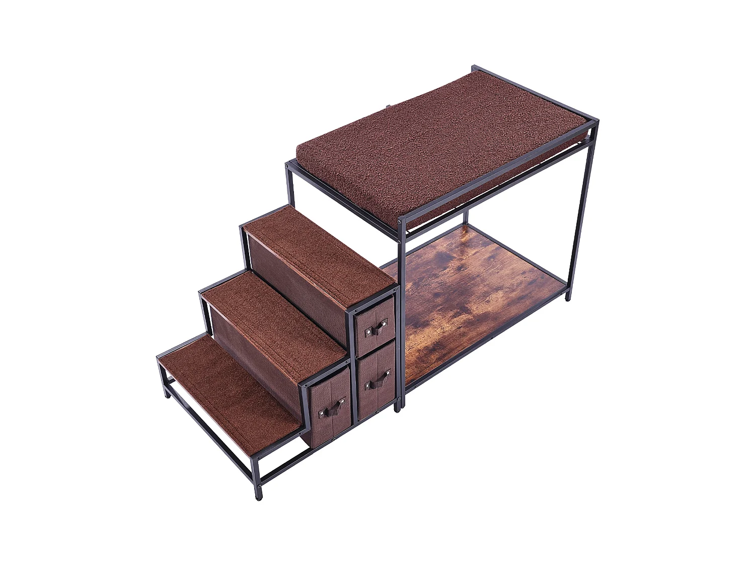 Cama Superpuesta SucceBuy para Mascotas, Percho de Ventana para Perro/Gato, Escaleras y Almacenamiento para Animales de Tamaño Mediano