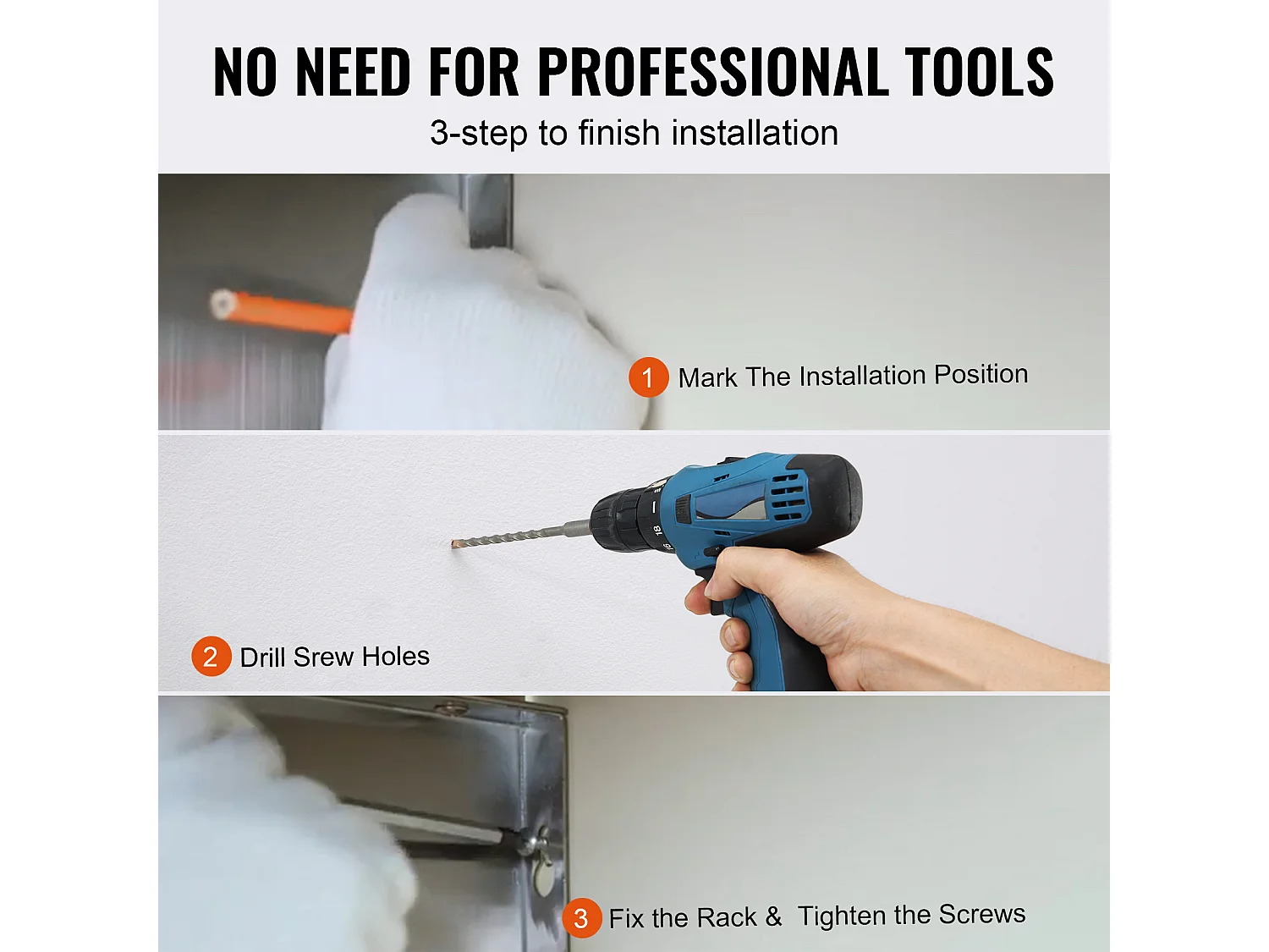 Étagère Murale SucceBuy en Acier Inoxydable, 183 x 46 cm, Rangement pour Cuisine et Restaurant