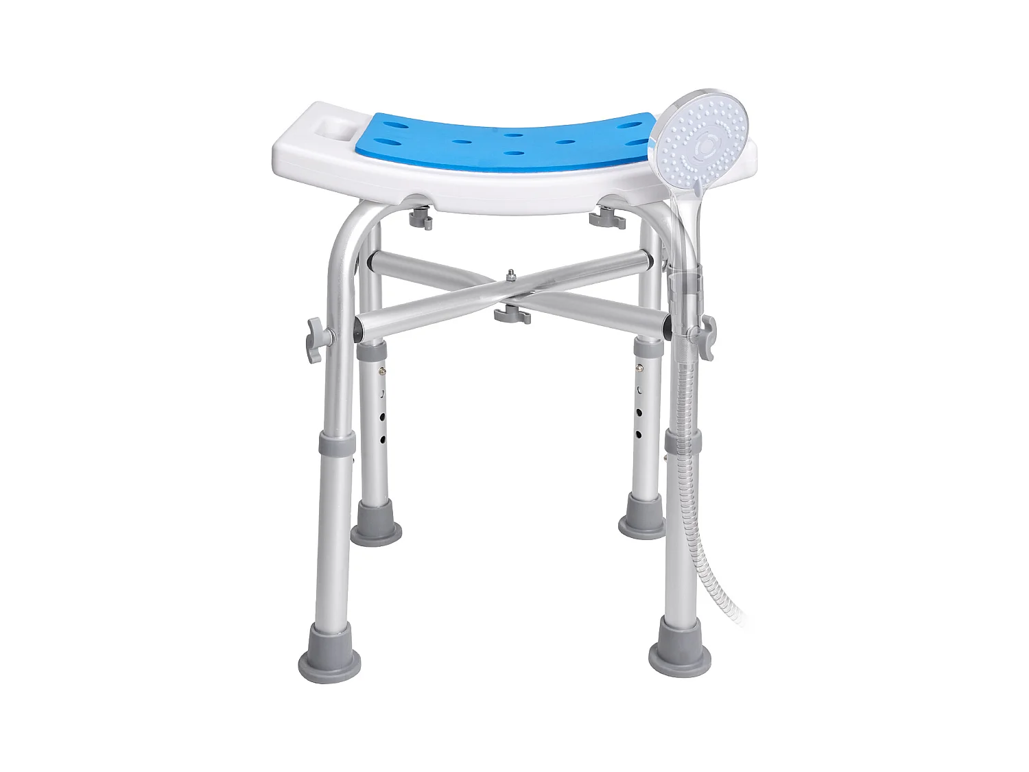 Siège de Douche SucceBuy, Tabouret de Bain Antidérapant, Capacité 227 kg, Chaise de Douche Réglable, pour Personnes Âgées et Handicapées