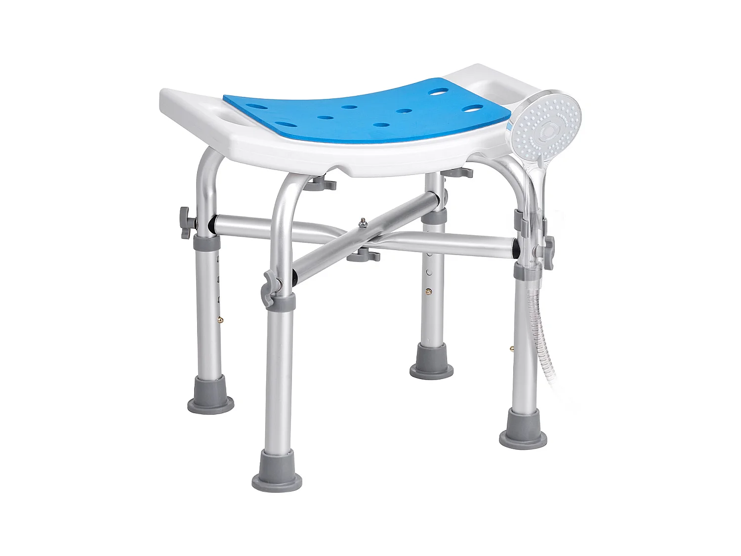 Siège de Douche SucceBuy, Tabouret de Bain Antidérapant, Capacité 227 kg, Chaise de Douche Réglable, pour Personnes Âgées et Handicapées