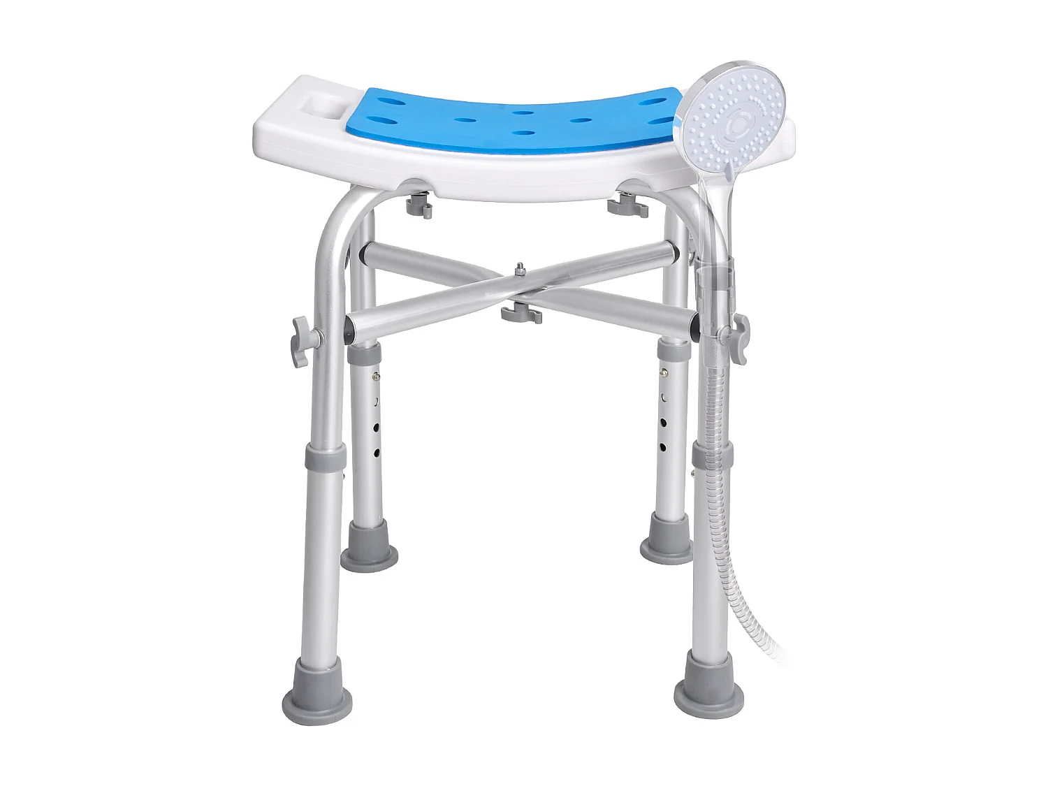 Siège de Douche SucceBuy, Tabouret de Bain Antidérapant, Capacité 227 kg, Chaise de Douche Réglable, pour Personnes Âgées et Handicapées