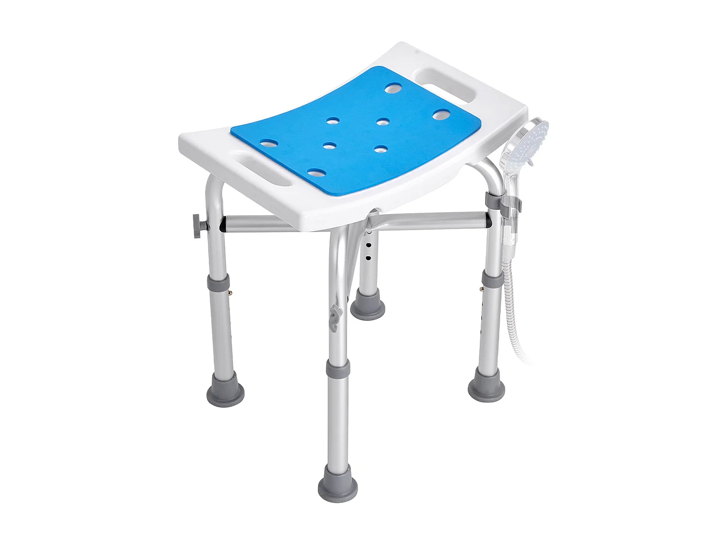 Siège de Douche SucceBuy, Tabouret de Bain Antidérapant, Capacité 227 kg, Chaise de Douche Réglable, pour Personnes Âgées et Handicapées