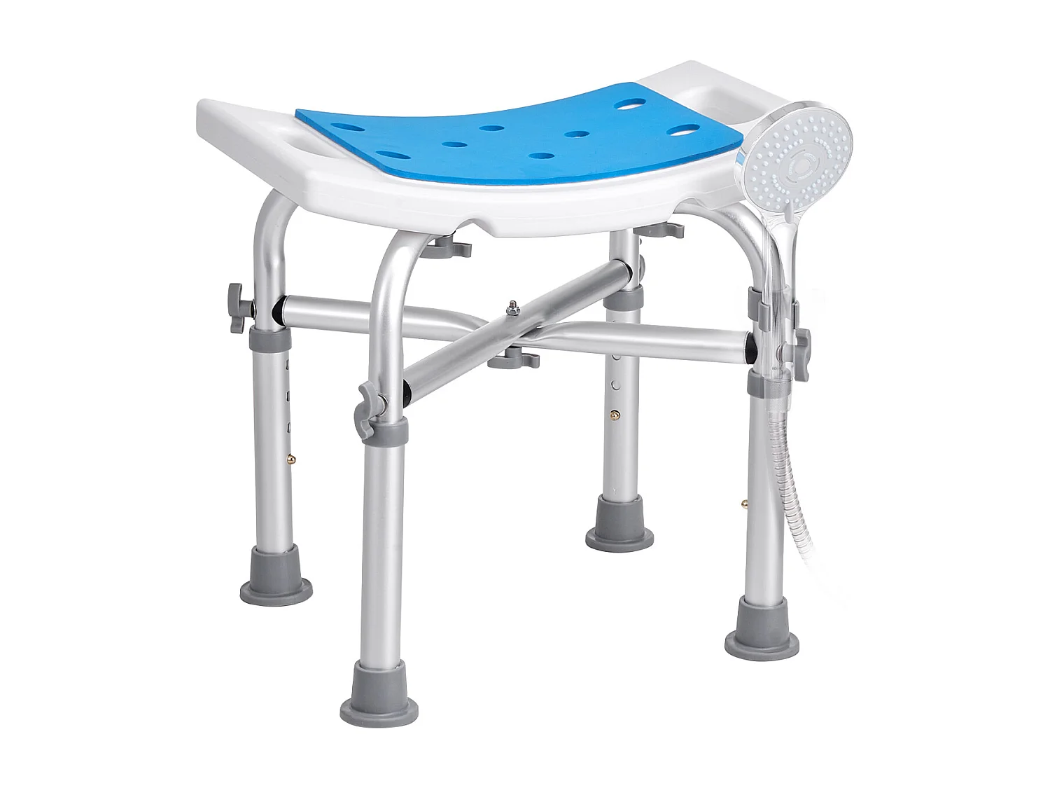 Siège de Douche SucceBuy, Tabouret de Bain Antidérapant, Capacité 227 kg, Chaise de Douche Réglable, pour Personnes Âgées et Handicapées