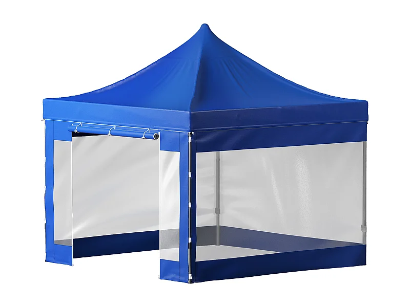 Cúpula Plegable SucceBuy, 305 x 305 cm, Belvedere Exterior con Paredes Laterales, Azul