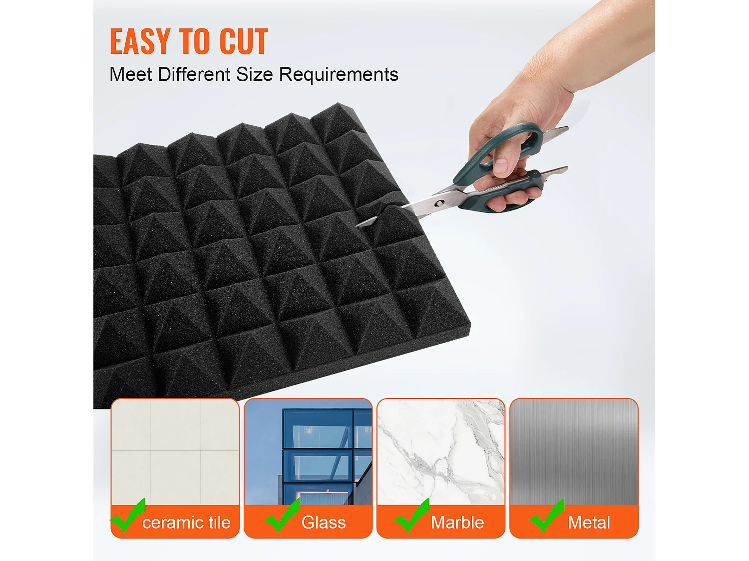 Panneaux en Mousse Acoustique SucceBuy Lot de 36 Panneaux en Mousse Acoustique 30.48 x 30.48 x 5.08 cm pour Murs et Plafonds de Studio