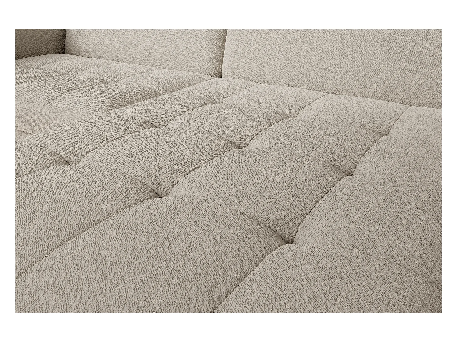 Petit canapé d’angle convertible tissu Kunder-Beige clair-angle droit