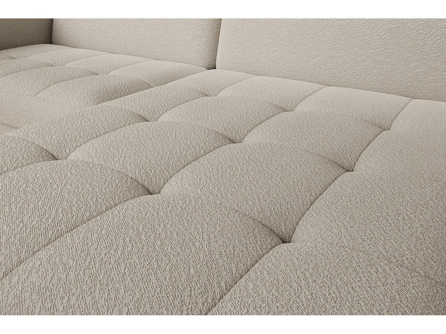 Petit canapé d’angle convertible tissu Kunder-Beige clair-angle droit