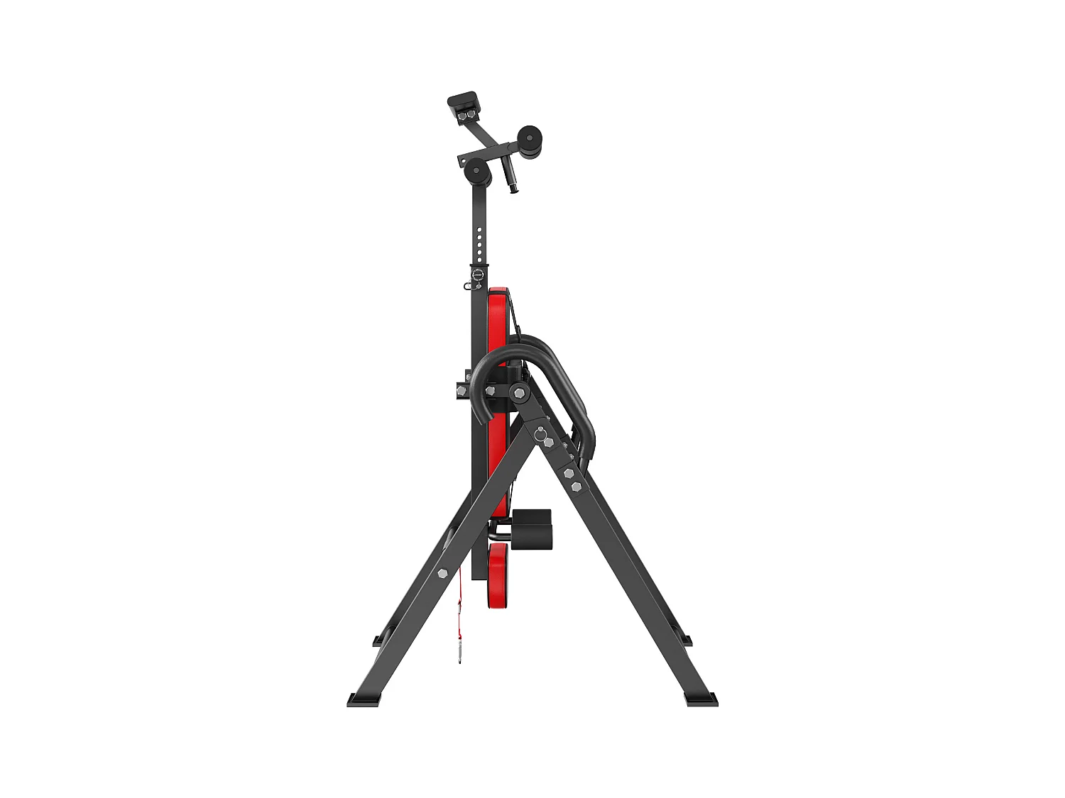 Table d'Inversion SucceBuy, Civière Dorsale de Décompression Robuste, Capacité de 136 kg, Banc d'Inversion Pliable, Rouge/Noir
