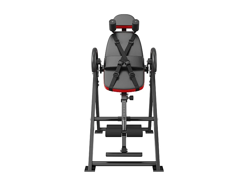 Table d'Inversion SucceBuy, Civière Dorsale de Décompression Robuste, Capacité de 136 kg, Banc d'Inversion Pliable, Rouge/Noir
