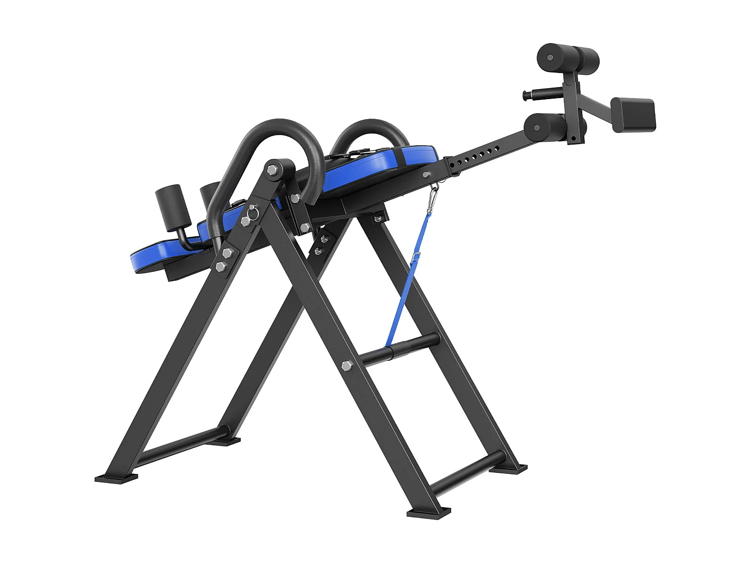 Table d'Inversion SucceBuy Capacité de 136 kg, Équipement de Musculation Pliable, Bleu/Noir