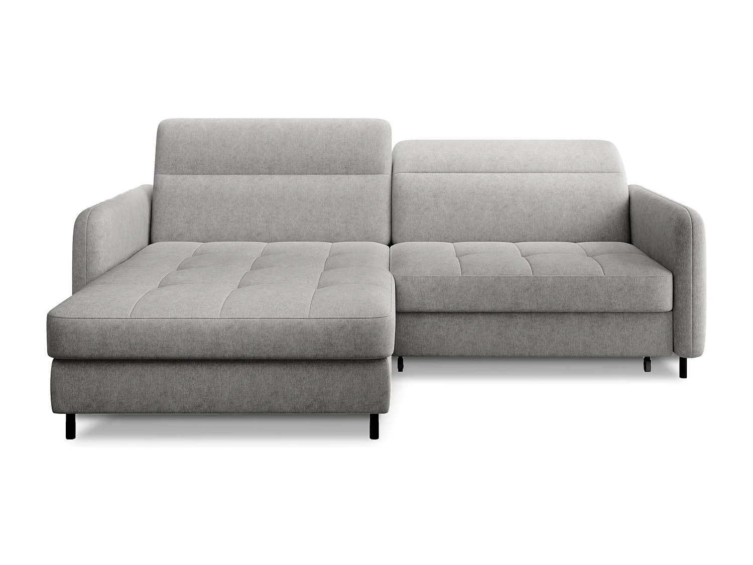 Petit canapé d’angle convertible tissu Kunder-Saumon-angle gauche