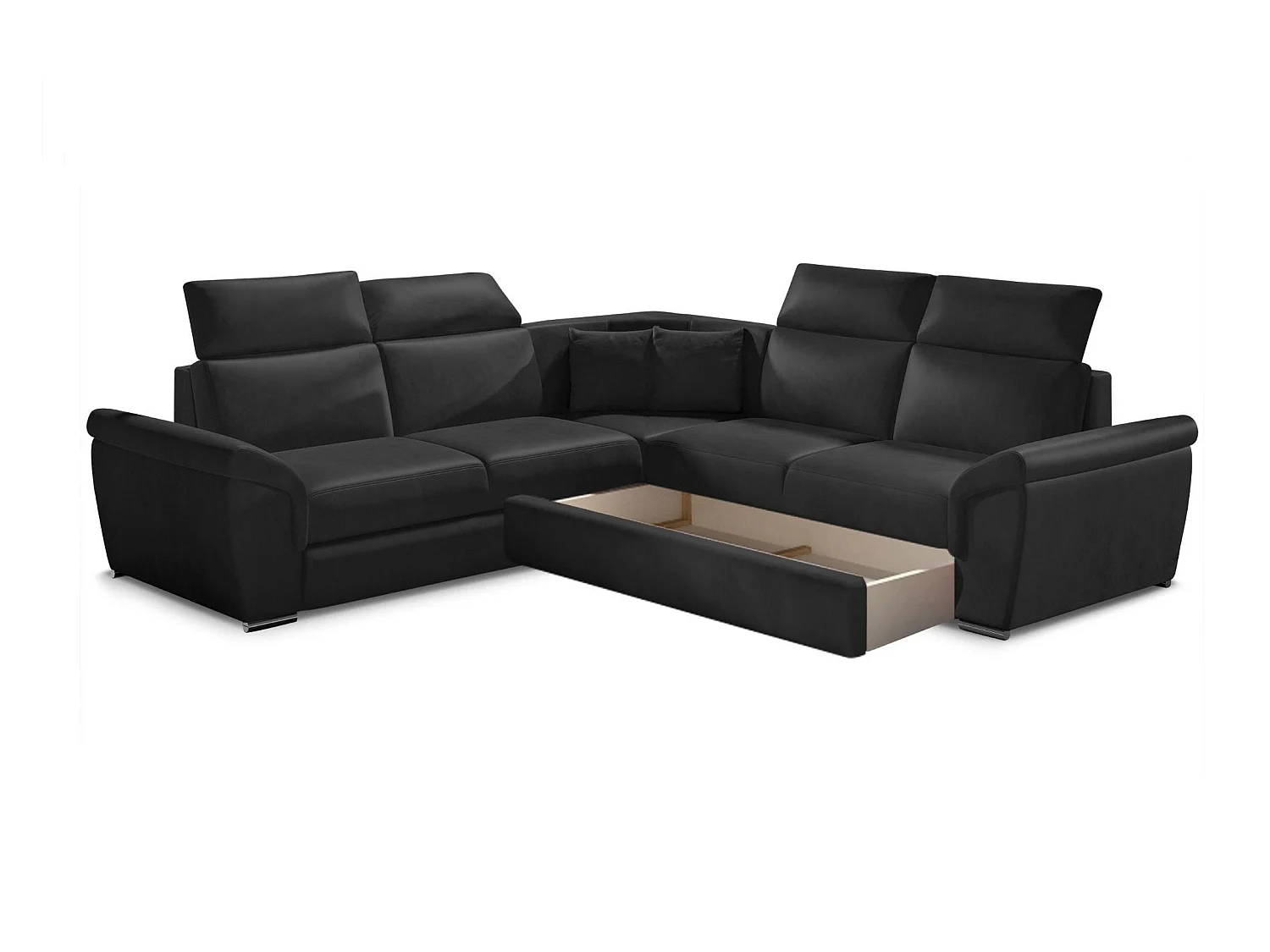 Canapé d'angle réversible et convertible simili cuir Neo 266cm