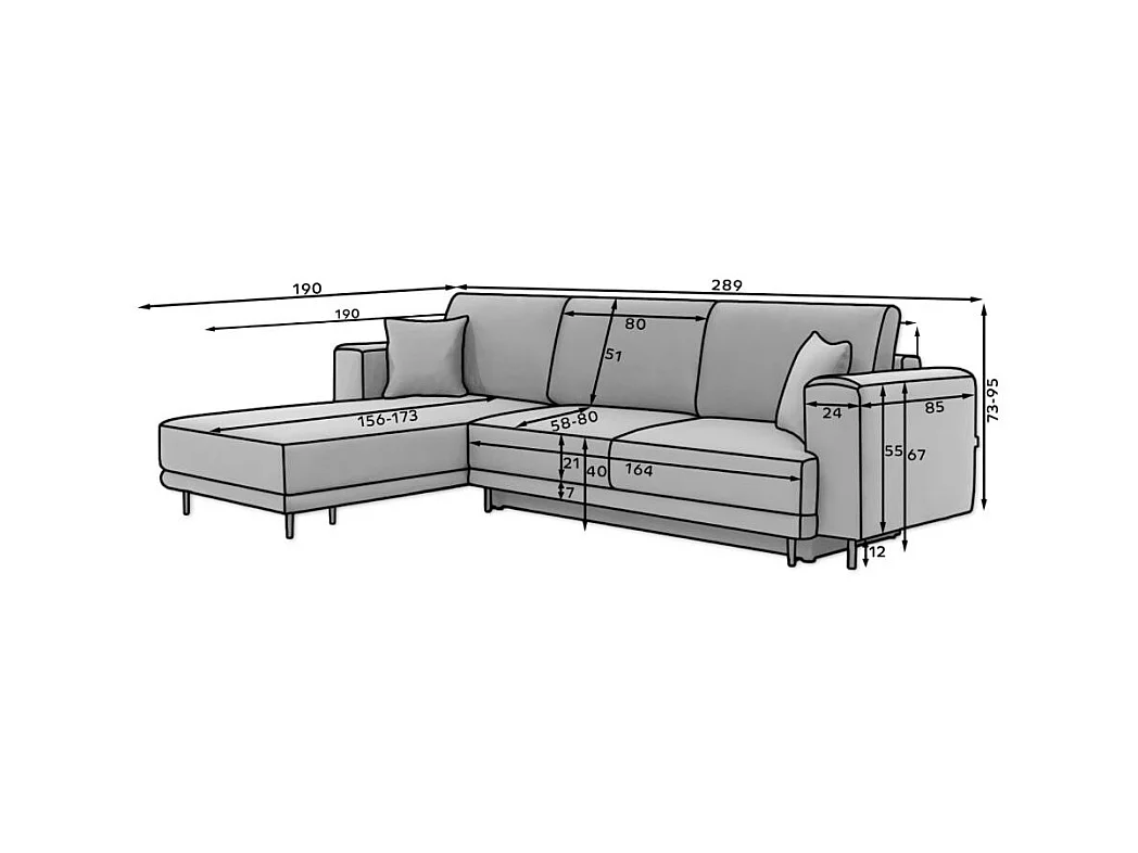 Canapé d'angle convertible velours DAVINA - Coffre et pieds métal noir-Bleu canard-angle gauche