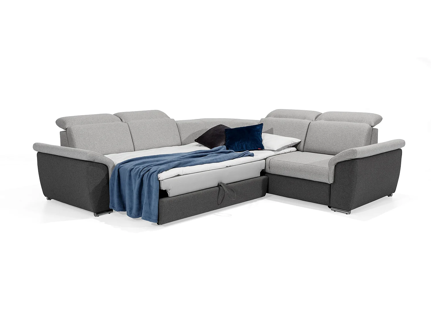 Canapé d'angle réversible convertible 5 places en tissu chine beige NEO