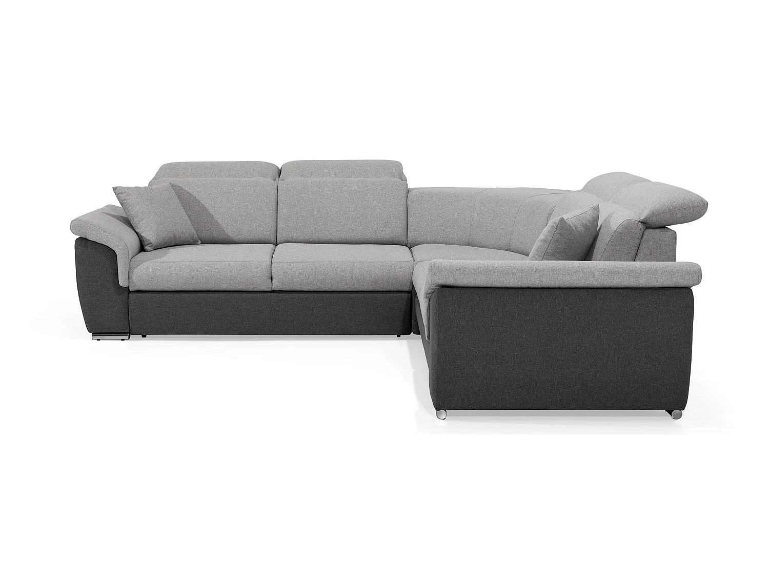 Canapé d'angle réversible convertible 5 places en tissu chine beige NEO